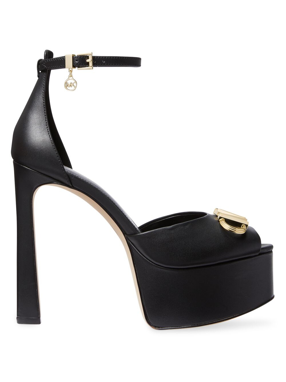 

Кожаные туфли-лодочки Martina 125MM с открытым носком MICHAEL Michael Kors, черный