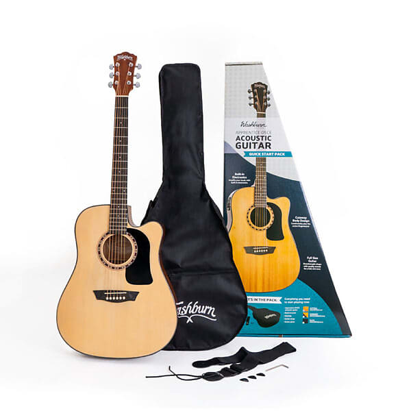 Акустическая гитара Washburn Apprentice D5CE A/E Dreadnought Guitar Pack 2020 Natural Gloss цена и фото