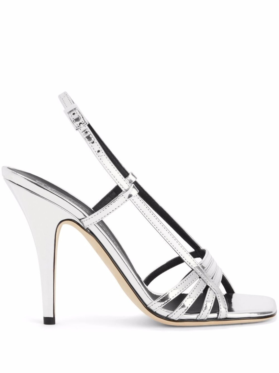 

Giuseppe Zanotti босоножки Lybra с ремешком на пятке, серебристый