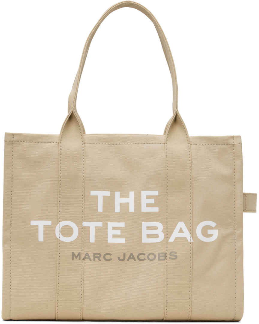 Бежевая сумка-тоут 'The Large' Marc Jacobs