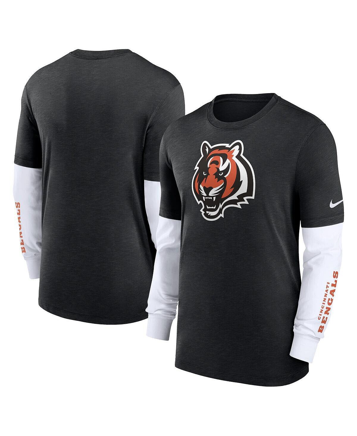

Мужская черная футболка Cincinnati Bengals Slub Fashion с длинным рукавом Heather Nike