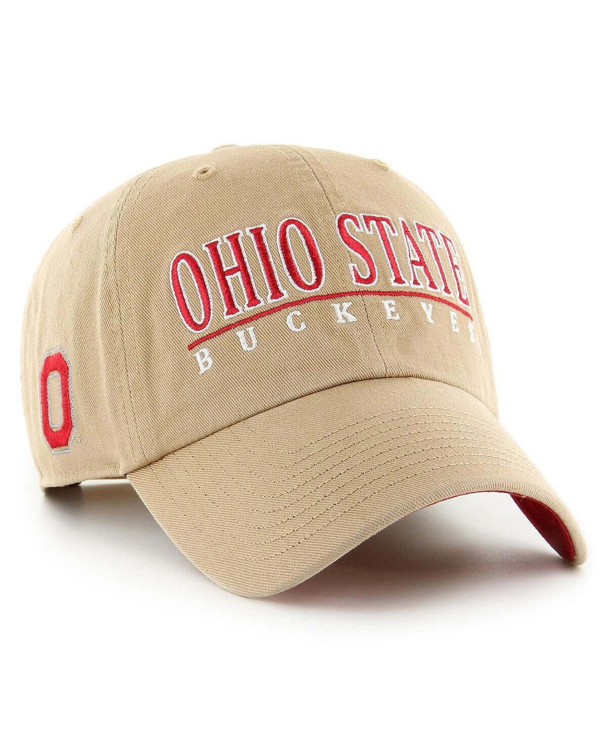 

Мужская регулируемая шапка цвета хаки штата Огайо Buckeyes District Clean Up '47 Brand