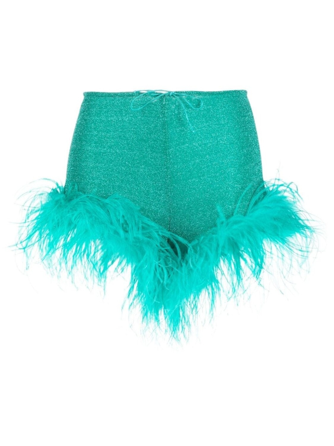 

Oséree шорты Lumière Plumage с перьями, зеленый