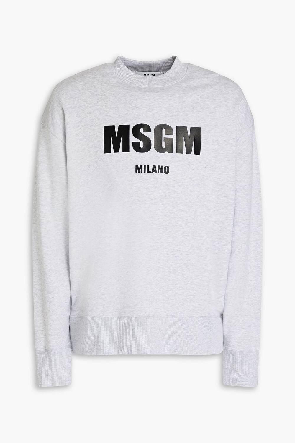 

Толстовка из французской махровой ткани с меланжевым принтом MSGM, серый