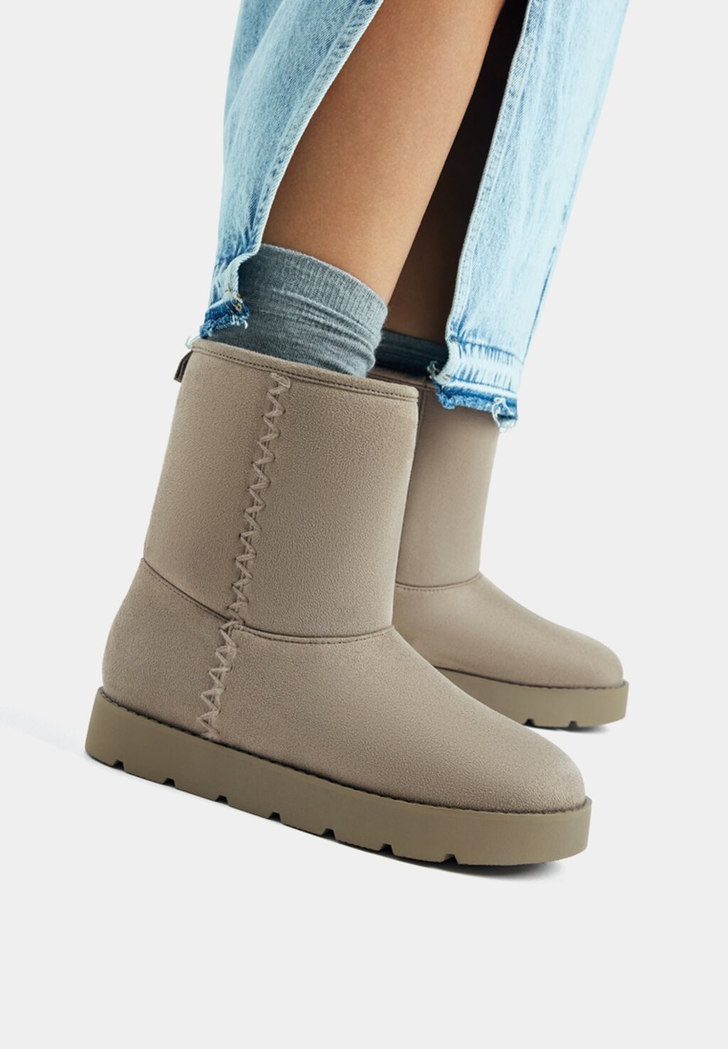 

Зимние ботинки Lined PULL&BEAR, цвет grey