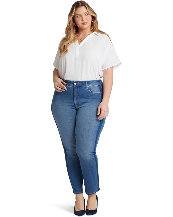 

Джинсы NYDJ Plus Size High-Rise Marilyn Ankle in Azure Wave, цвет Azure Wave