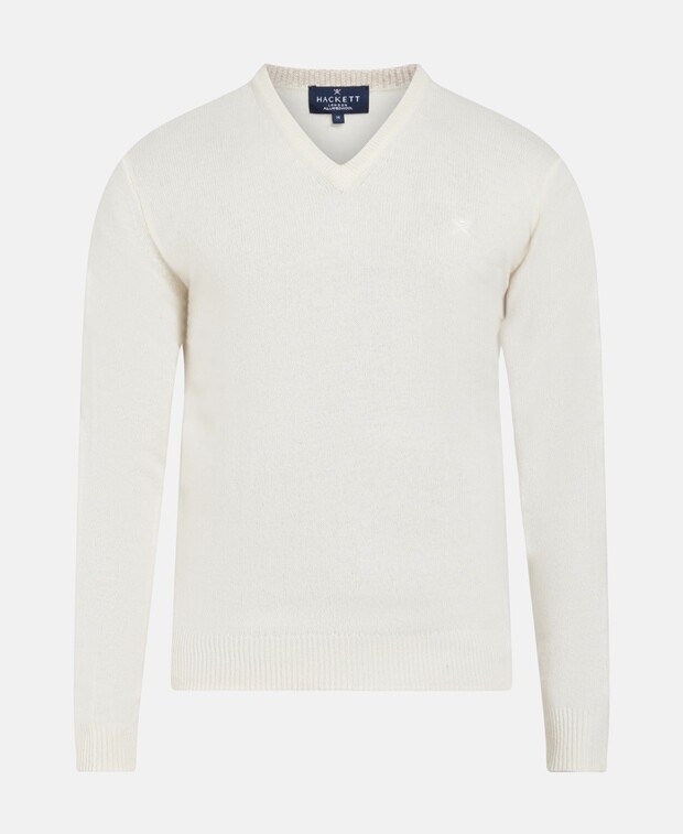 

Шерстяной джемпер Hackett London, экрю