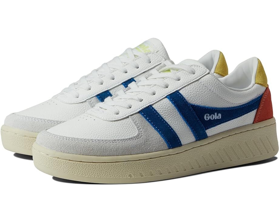 

Кроссовки Gola Grandslam Trident, цвет White/Marine Blue/Limelight