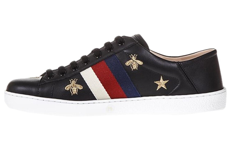 

Кеды Gucci Ace Embroidered Bees And Stars, черный