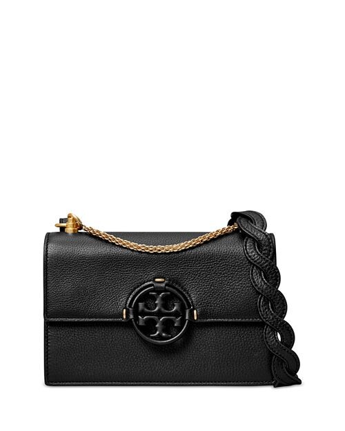 

Маленькая кожаная сумка через плечо Miller с клапаном Tory Burch, цвет Black