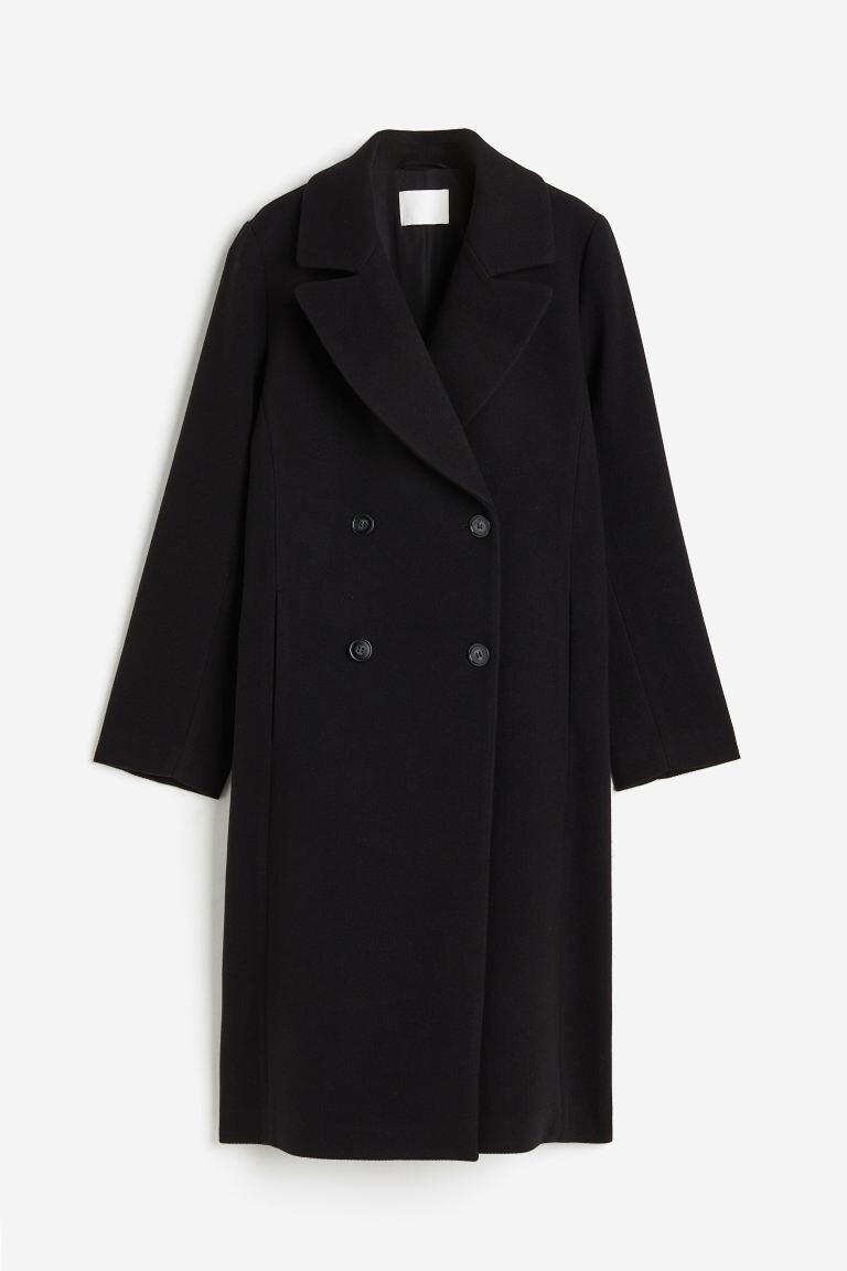 

Пальто H&M Double-breasted, черный