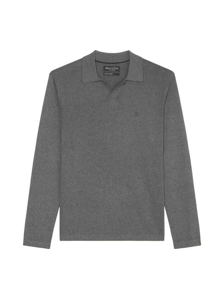 

Пуловер Marc O'Polo Polokragen regular, цвет graphite grey melange