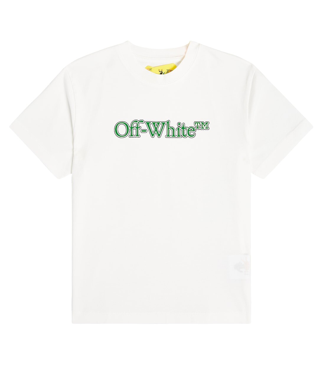 

Большая футболка из хлопкового джерси с книжным узором Off-White Kids, белый
