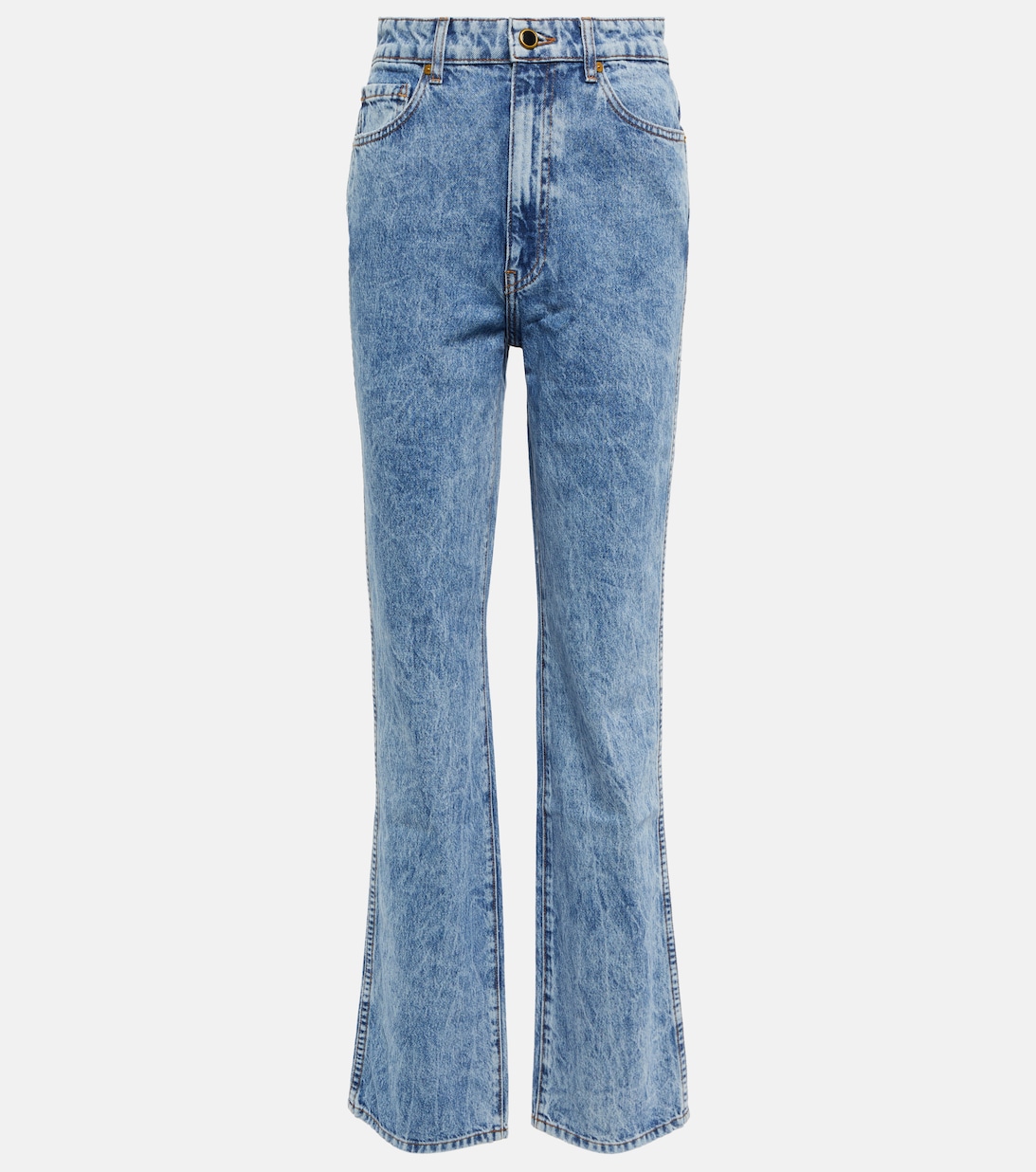 Прямые джинсы Danielle с высокой посадкой KHAITE, синий