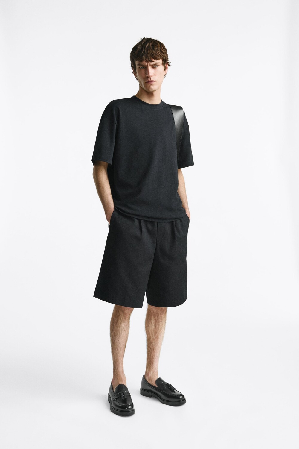 

Базовые лоферы с бахромой Zara, черный