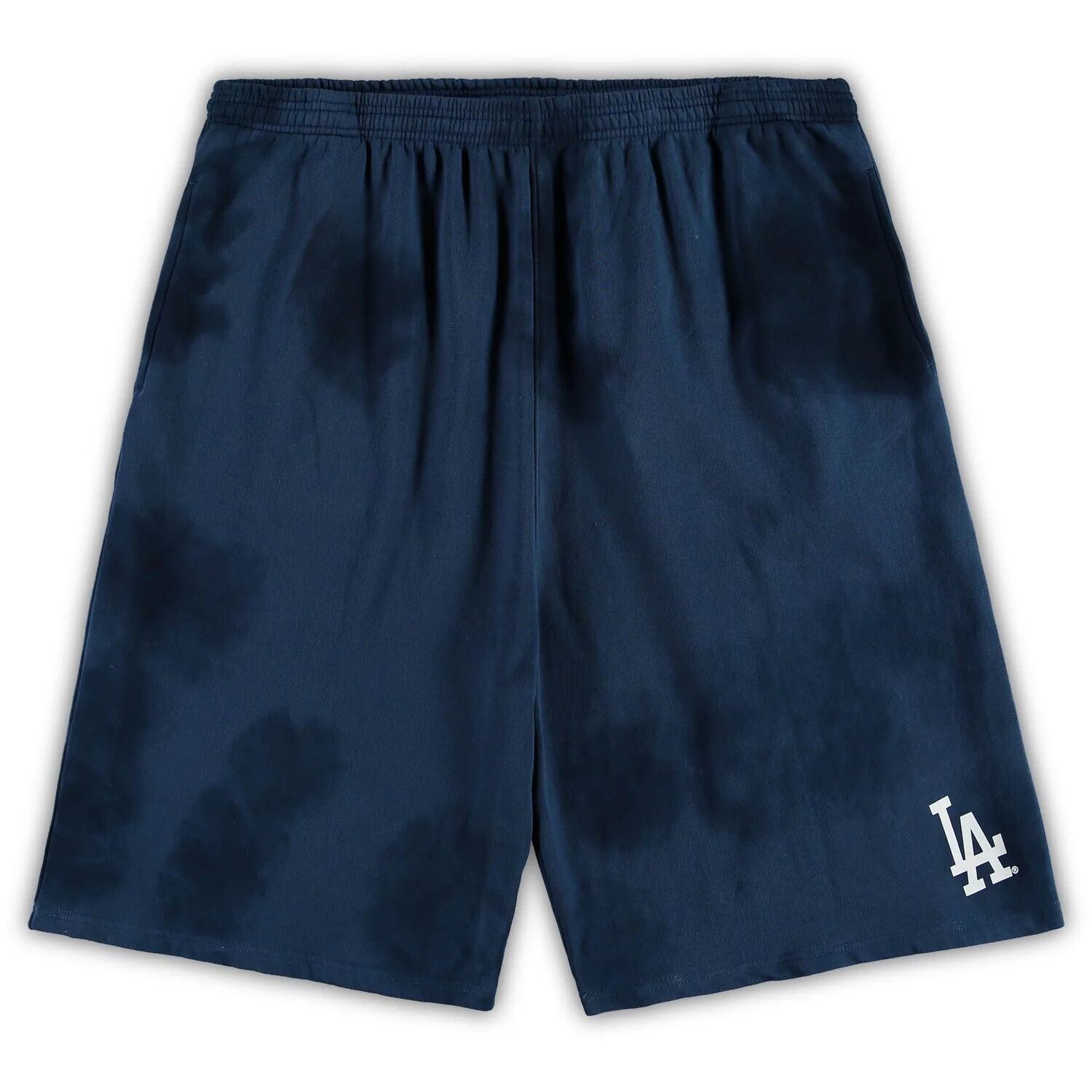 

Мужские темно-синие флисовые шорты Los Angeles Dodgers Big & Tall Tye Dye