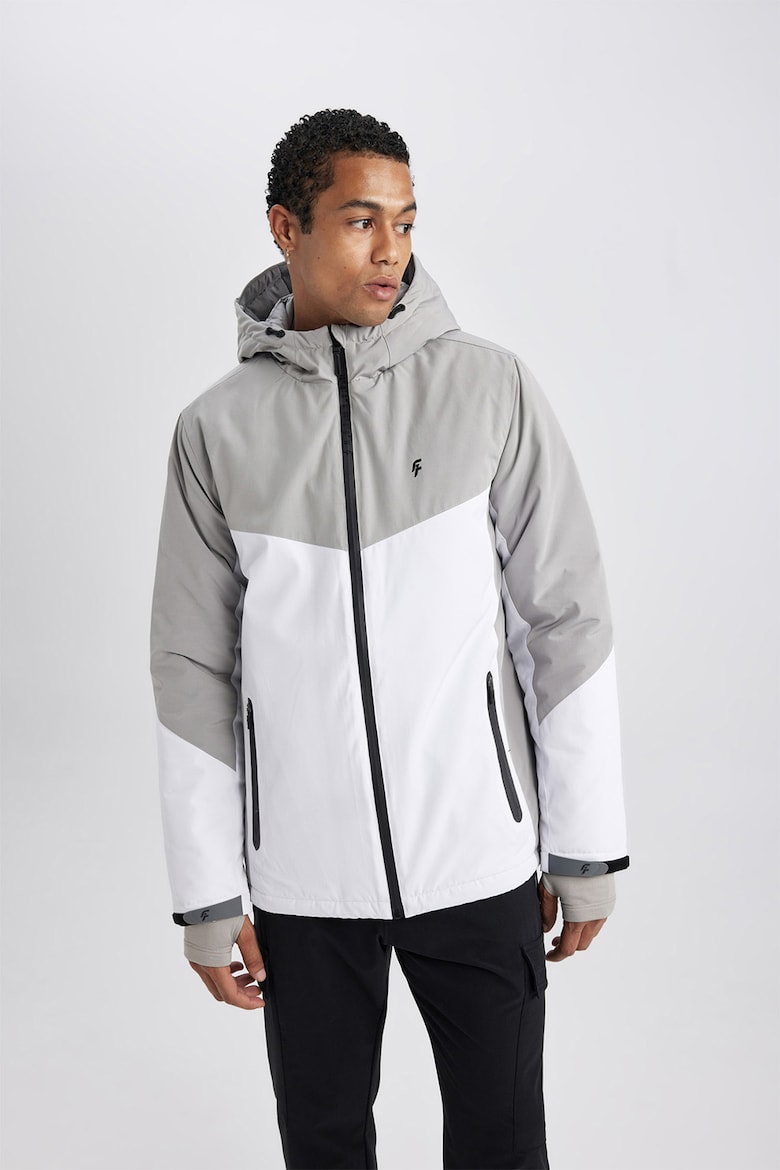 Непромокаемая приталенная зимняя куртка Defacto, серый