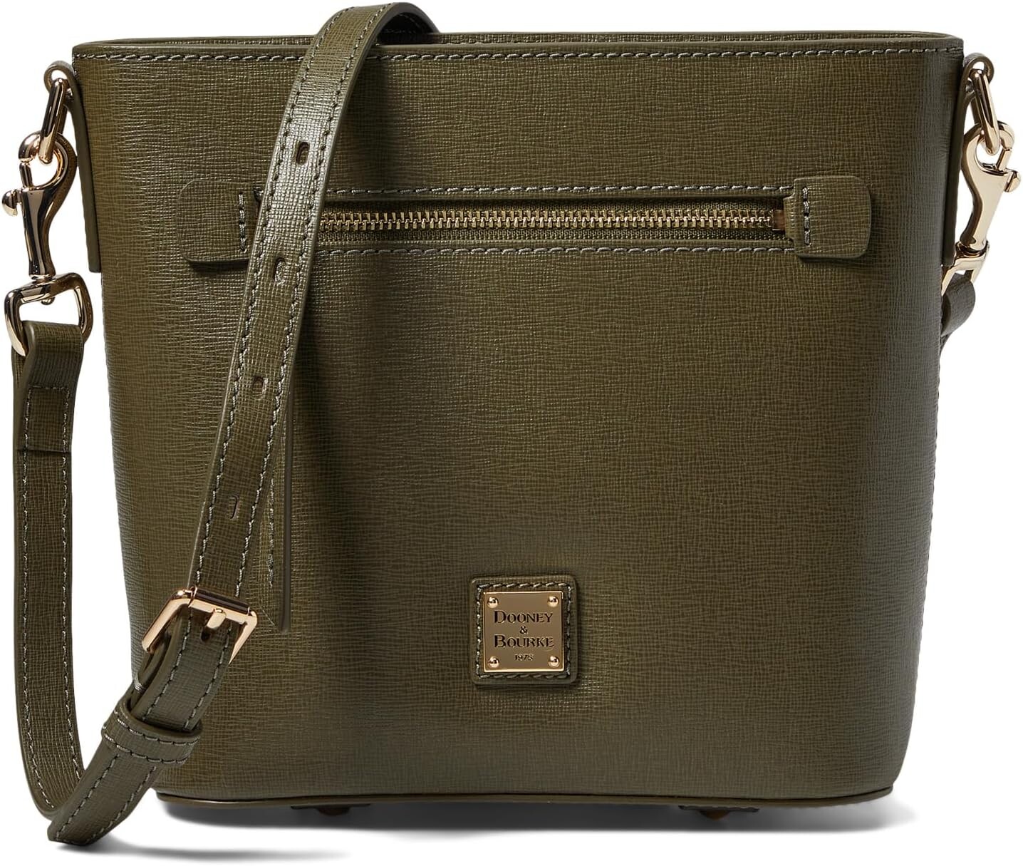 

Маленькая сумка через плечо Saffiano II на молнии Dooney & Bourke, цвет Olive