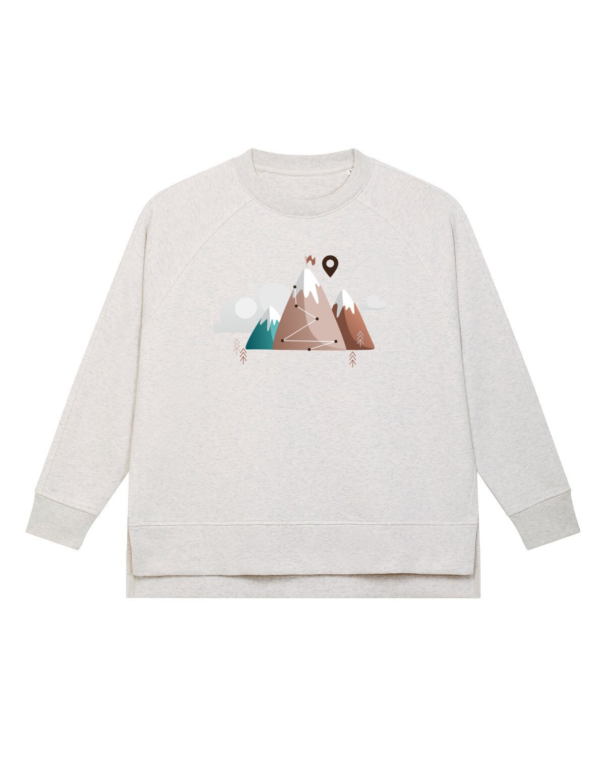 

Толстовка wat Apparel Mountain Path & Clouds, цвет Cream Heather Grey