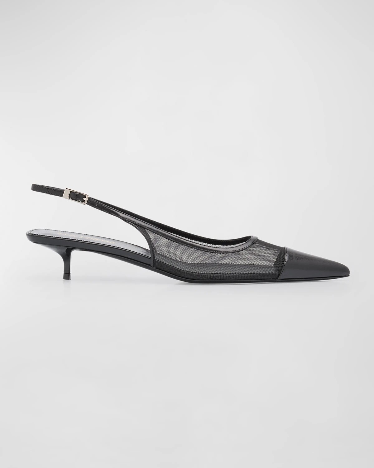 

Туфли Oxalis из кожи с сетчатой ​​пяткой на пятке Saint Laurent, цвет Black