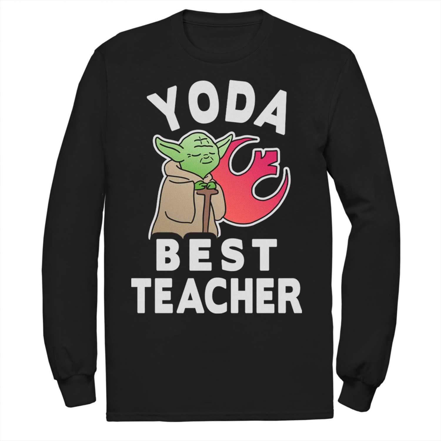 

Мужская футболка с логотипом Star Wars Yoda Best Teacher Rebel Licensed Character