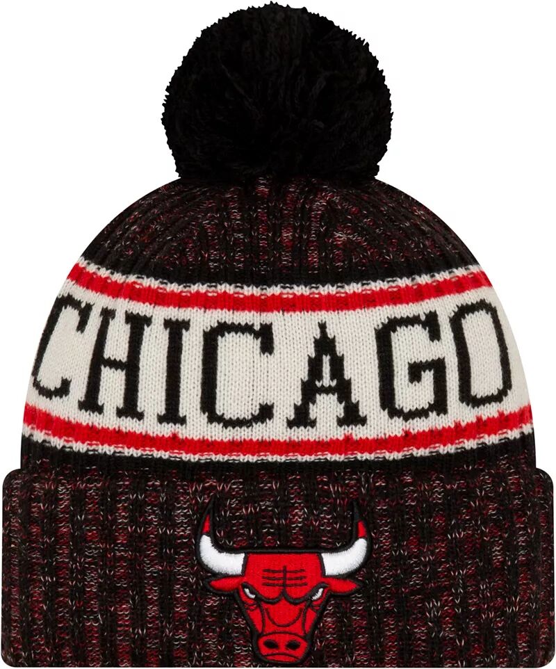 Мужская спортивная вязаная шапка New Era Chicago Bulls мужская спортивная вязаная шапка new era milwaukee bucks