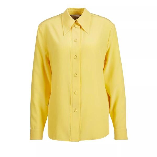 

Блузка silk crepe de chine 7518 yellow iris/mix Gucci, желтый