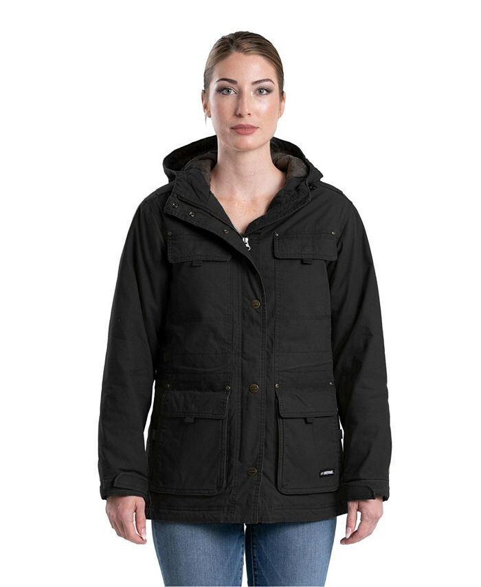 

Женское практичное пальто Softstone Washed Duck Berne, черный