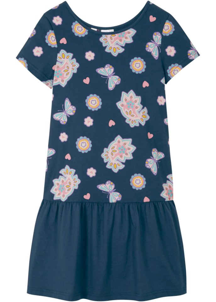 Платье-рубашка для девочек из натурального хлопка Bpc Bonprix Collection, синий