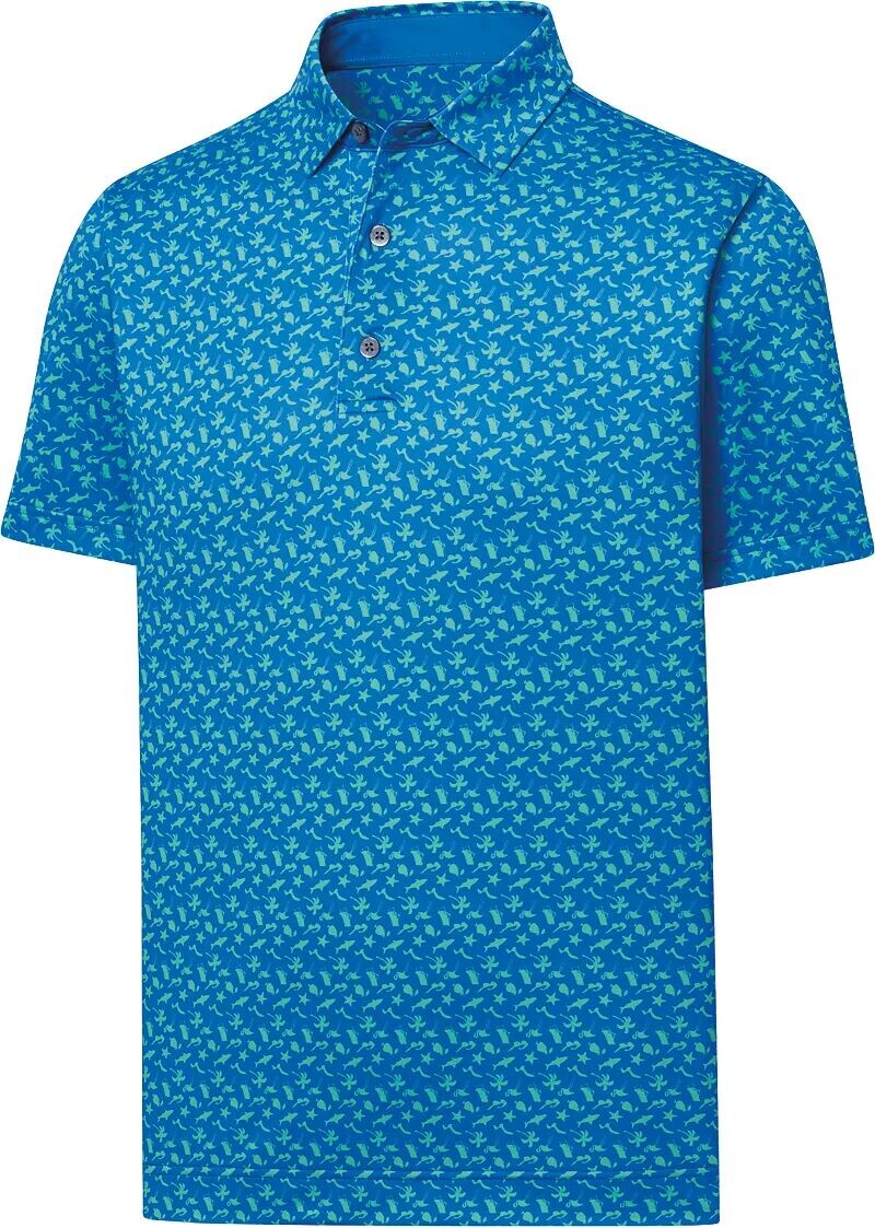 

Мужская футболка-поло для гольфа FootJoy с пляжным принтом Lisle и воротником-стойкой