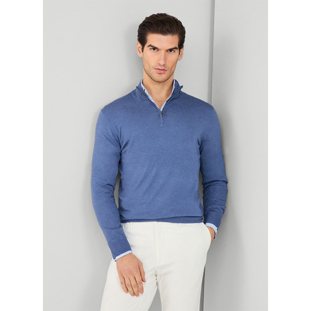 

Свитер Hackett Gmd Merino Silk Half Zip, синий