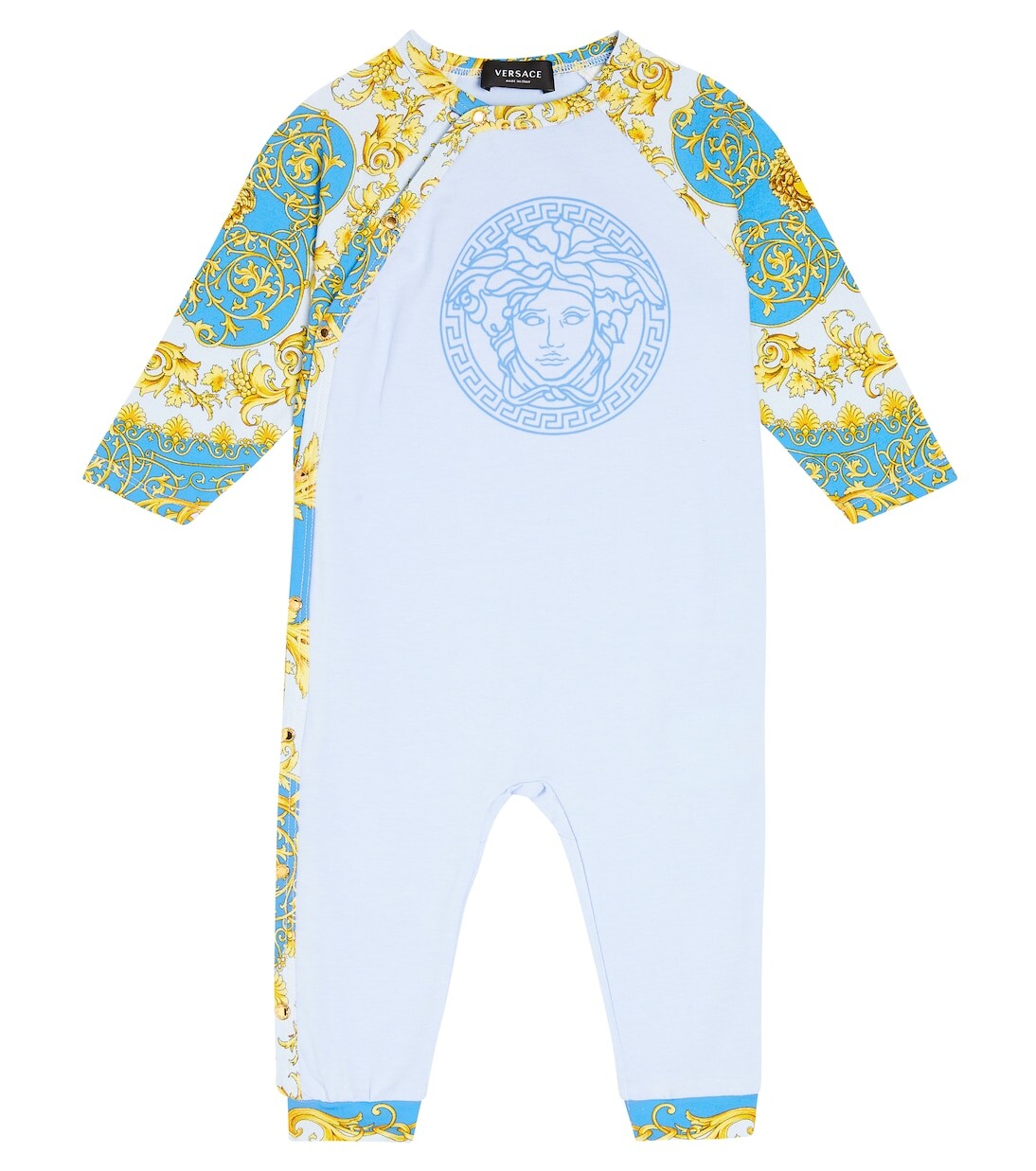 

Комбинезон из хлопкового джерси baby barocco Versace Kids, синий