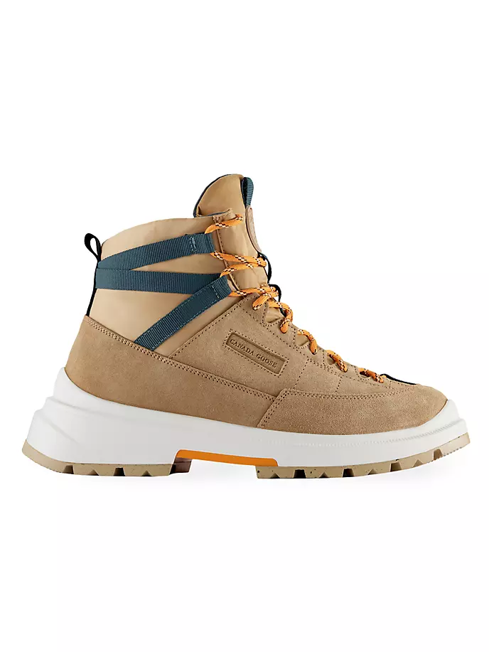 

Кожаные высокие кеды Journey Lite Canada Goose, цвет midnight green tan