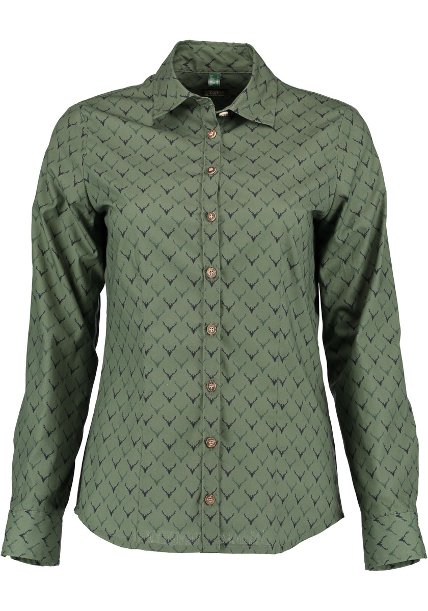 Блуза OS Trachten Tafoya, оливковый пуловер os trachten strickfleece wukom оливковый