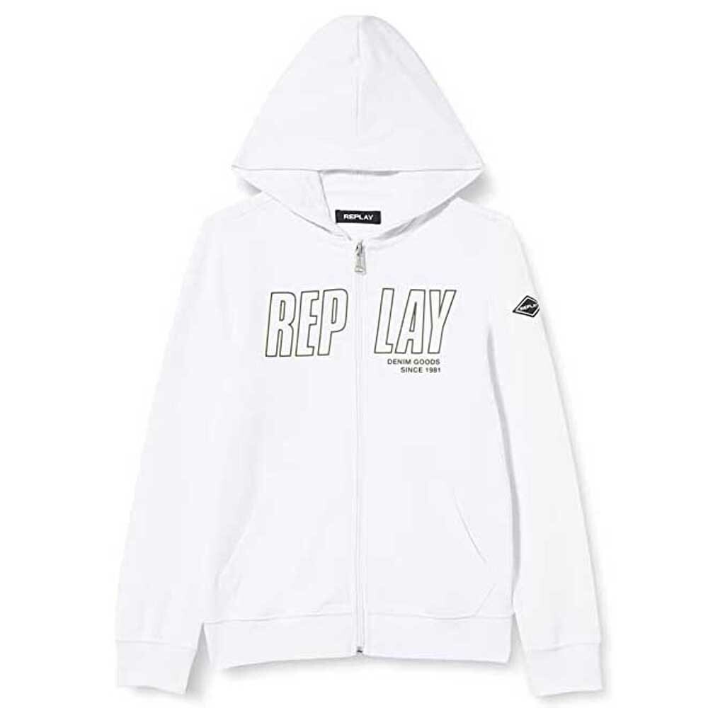 

Толстовка Replay SB2440.021.22739 Junior Full Zip, белый