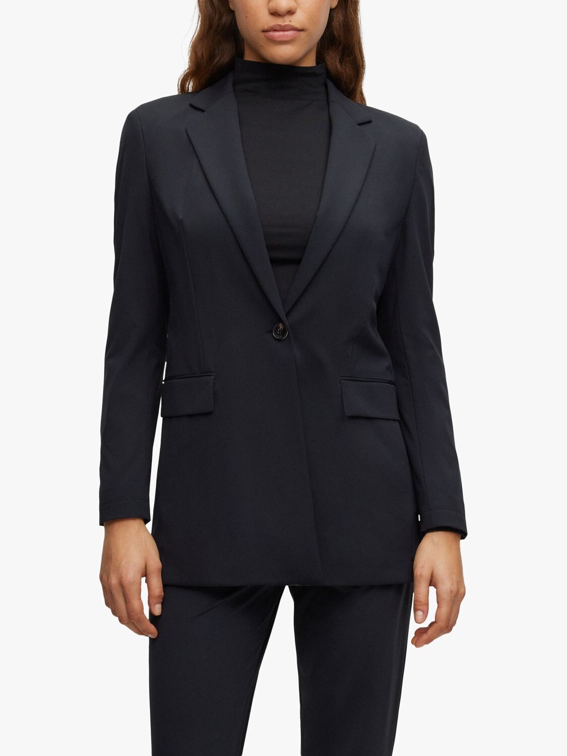 

Однотонный пиджак Jexotta HUGO BOSS, черный