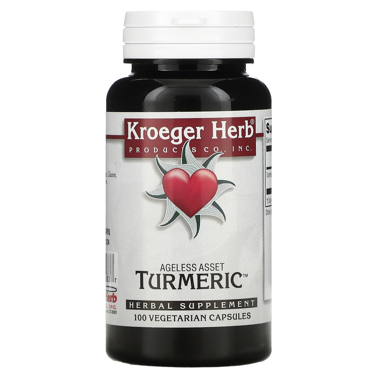 Kroeger Herb Co Куркума 100 растительных капсул kroeger herb co candida liver care 100 vegetarian capsules