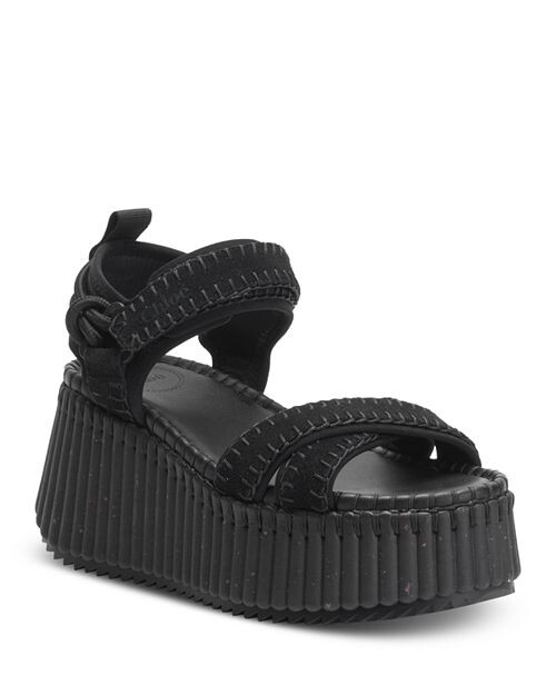 

Женские босоножки на танкетке Nama на платформе Chloe, цвет Black