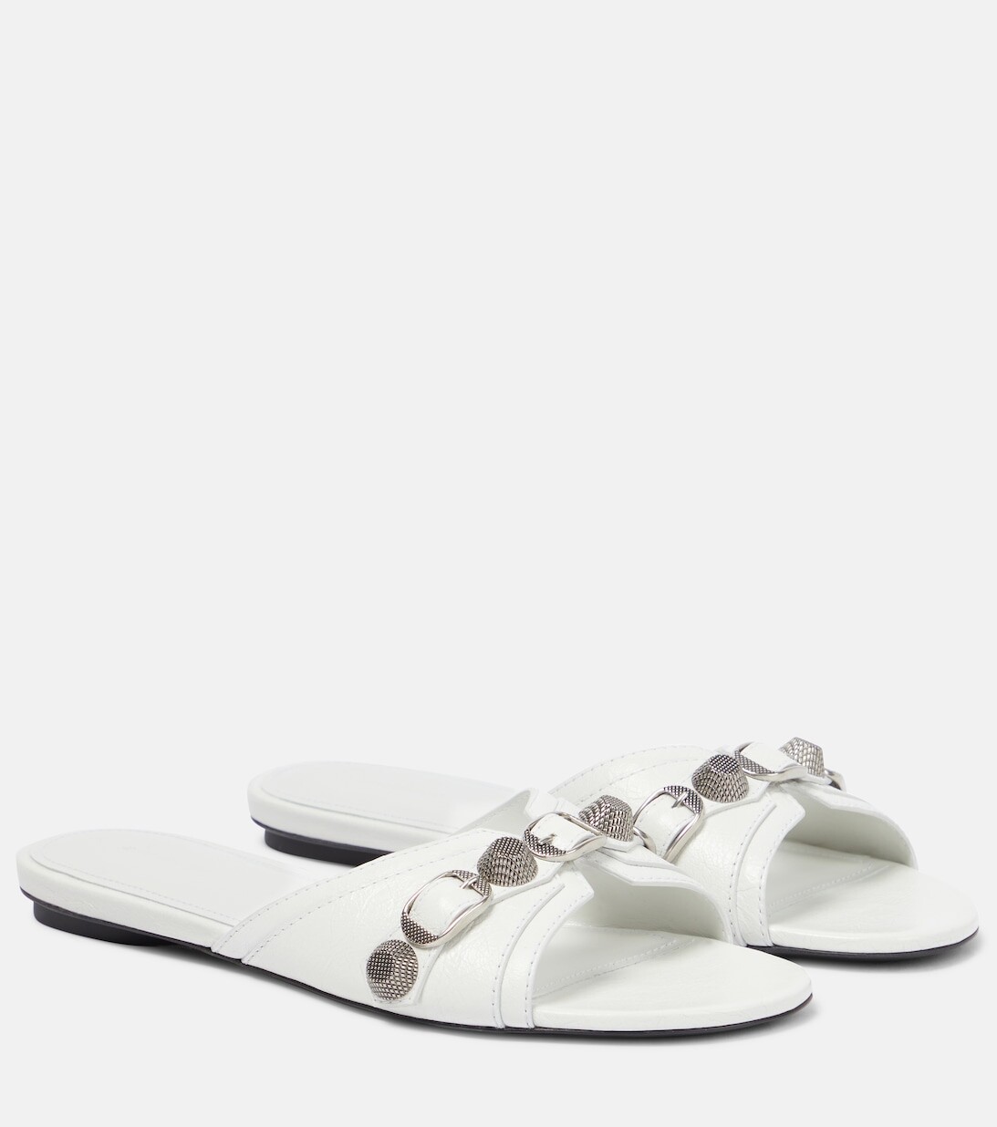 

Кожаные шлепанцы Cagole Balenciaga, белый