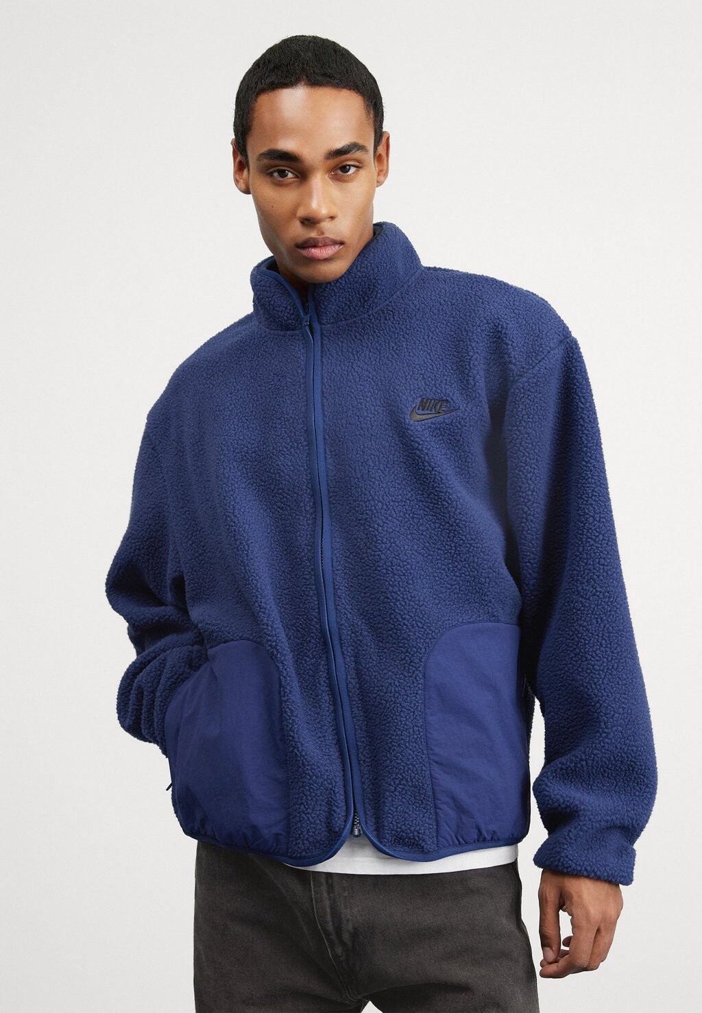 

Флисовая куртка CLUB SHERPA Nike, темно-синий/черный