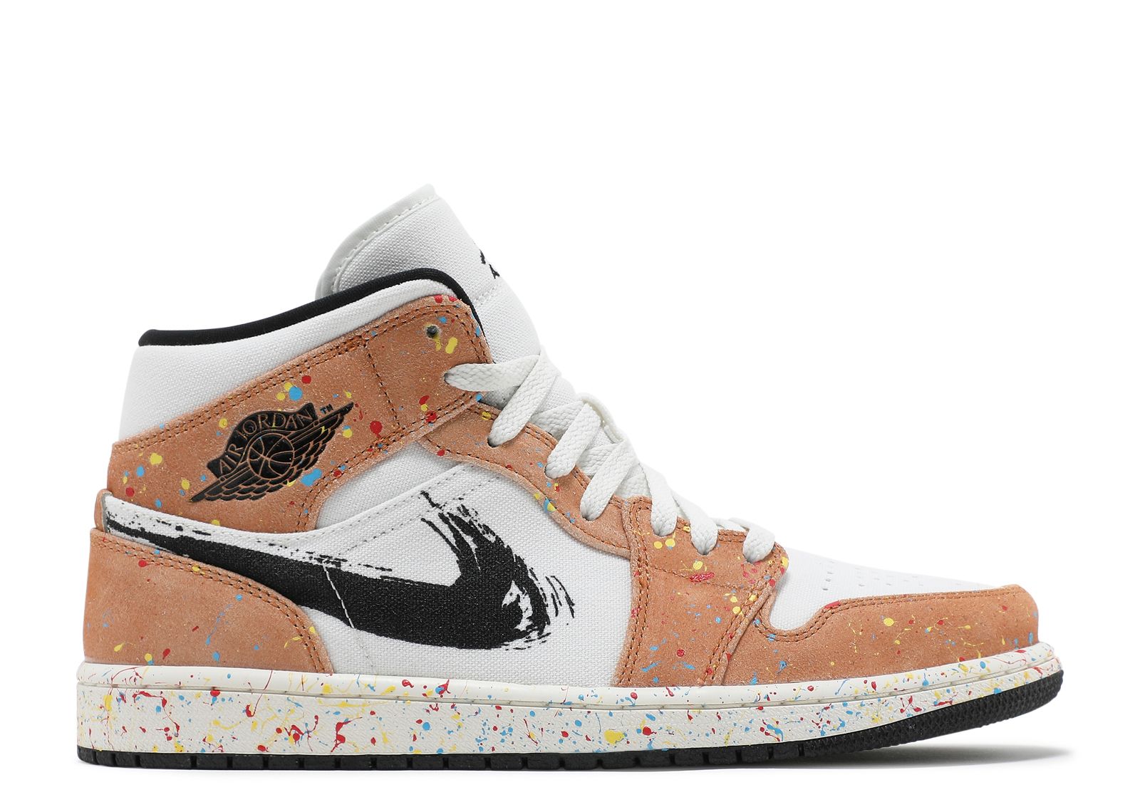 Кроссовки Air Jordan Air Jordan 1 Mid Se 'Brushstroke Paint Splatter', белый мини платье рубашка melissa truth цвет paint splatter