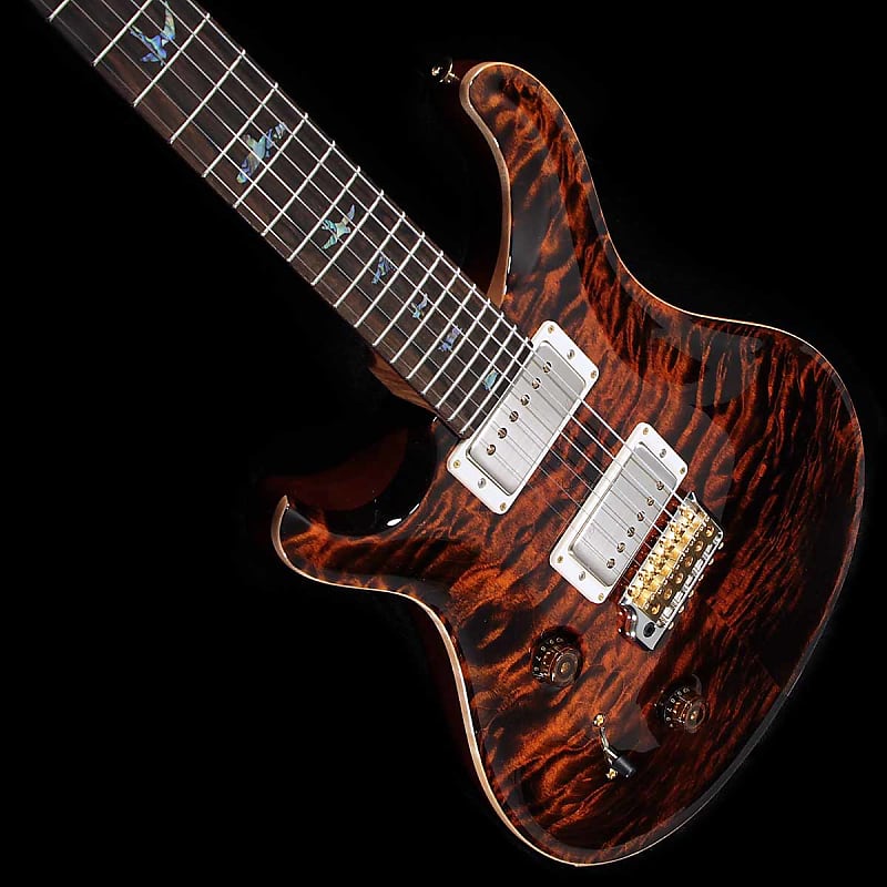 

Электрогитара PRS Wood Library Custom 24 - Orange Tiger - Quilt - lefty lefthanded LH