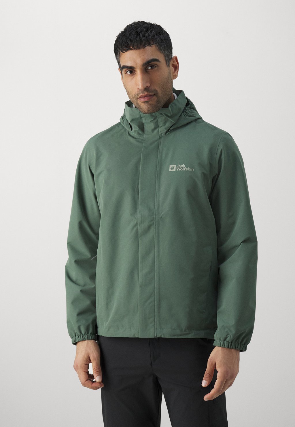 Дождевик/водоотталкивающая куртка STORMY POINT Jack Wolfskin, цвет hedge green