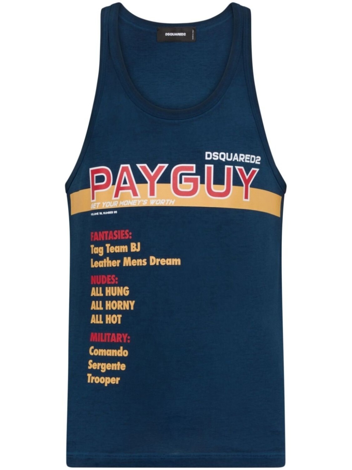 

Dsquared2 slogan-print tank top, синий