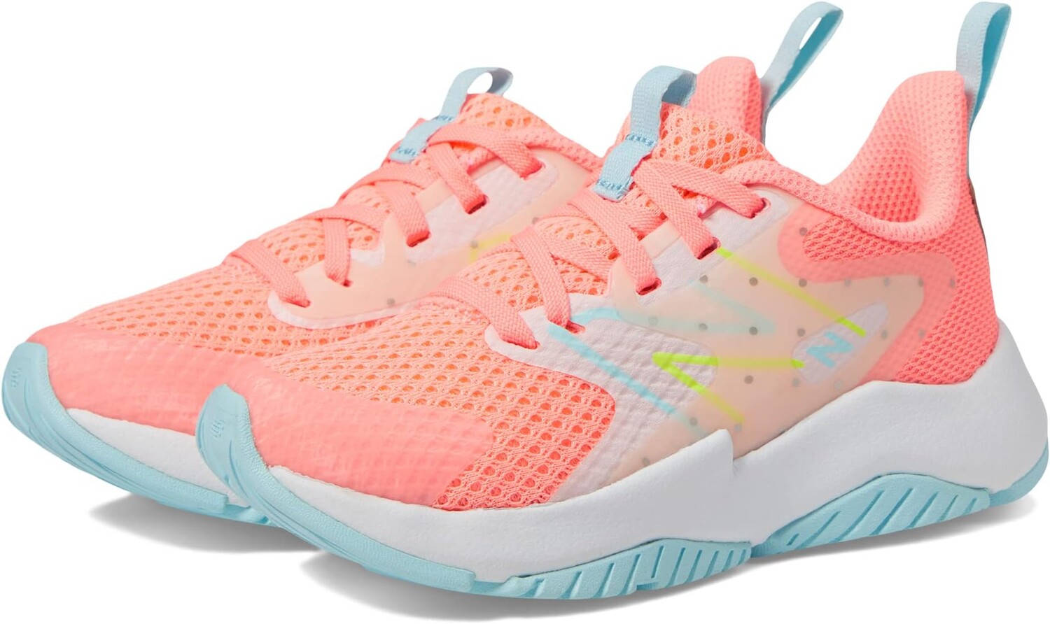 

Кроссовки Rave Run v2 New Balance, цвет Grapefruit/Bleach Blue