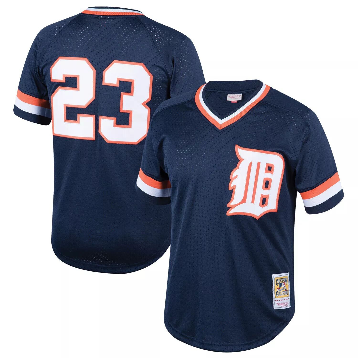 

Молодежная тренировочная майка Mitchell & Ness Kirk Gibson Navy Detroit Tigers Cooperstown Collection Unbranded