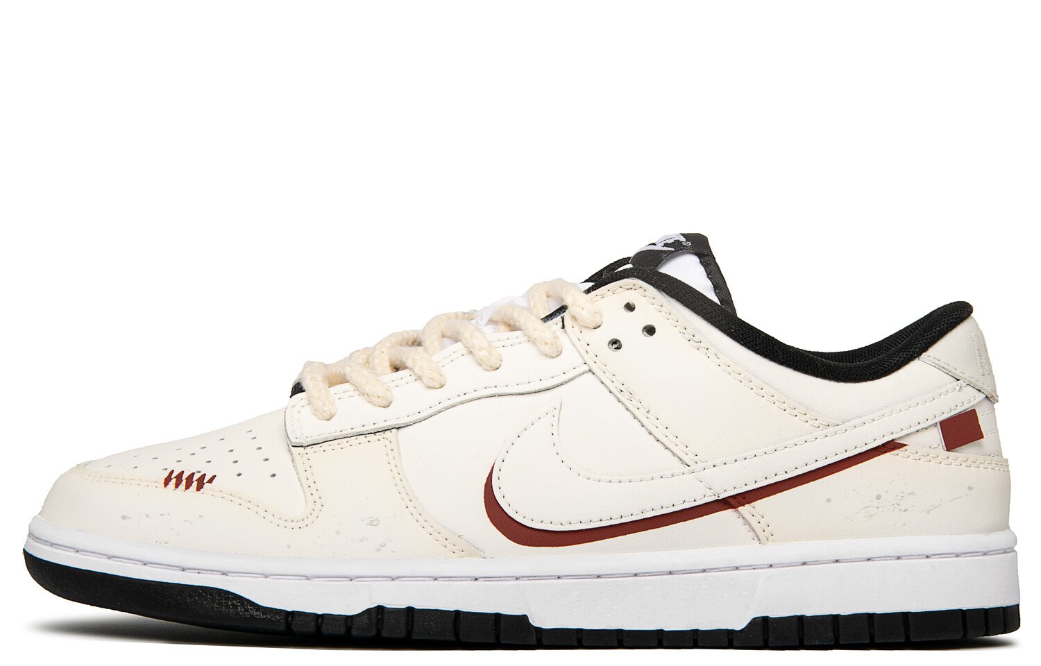 

Кроссовки Nike Dunk Skateboarding Shoes Women's Low-top Beige/Red, бежевый/красный