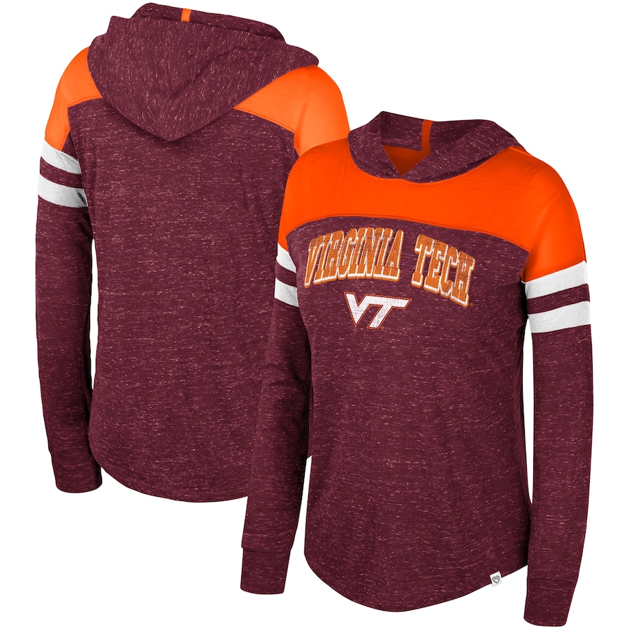 

Футболка с длинным рукавом Colosseum Virginia Tech Hokies, бордовый