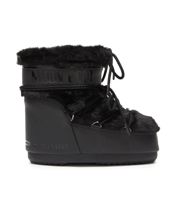 

Зимние сапоги с искусственным мехом и шнуровкой. Moon Boot, черный