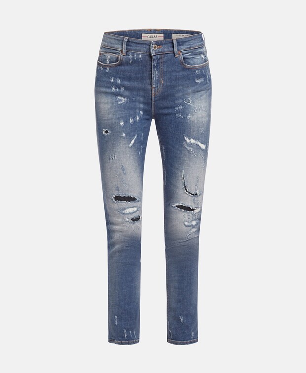 

Джинсы скинни Guess, синий